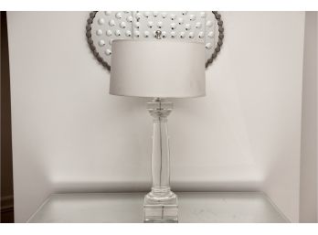 Heavyweight Glass Column Form Lamp With Shade