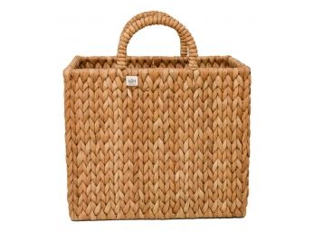 Crate And Barrel Natural Wicker Basket With Handles