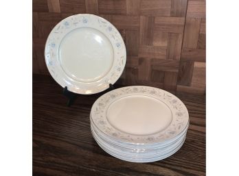 Seven English Garden Fine China Dinner Plates