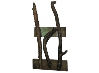 Large Wall Sculpture With Three Heavy Branches