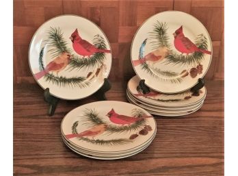 Nine Christmas Plates