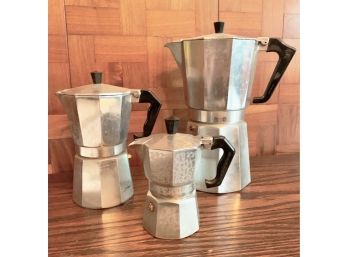 Group Of Italian Coffee Pots