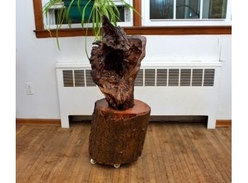 Natural Tree Trunk Sculpture