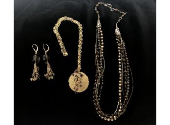Delicate Bead Necklaces And Earrings