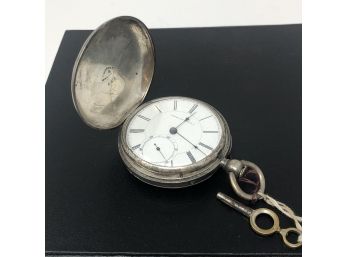 An American Watch Co. Coin Silver Pocket Watch - With Key
