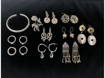 Assorted Vintage Earrings Lots Of Sterling