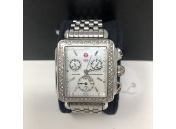 Michele Deco Diamond Chronograph 33mm - Mother Of Pearl - Retail $2195