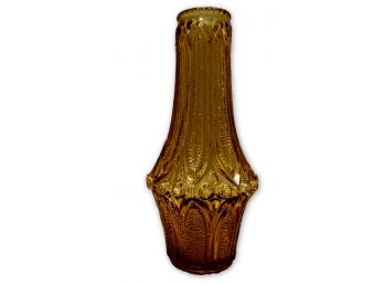 Vintage Amber Glass Vase
