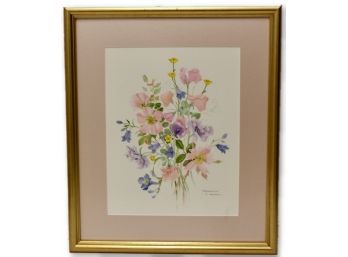 ROMANCE, Signed By Valerie Pfeiffer - Framed, Matted Watercolor