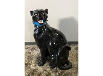 2 Foot Tall Ceramic Black Panther