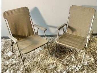 Pair Of Outdoor Folding Chairs