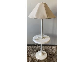 Floor Lamp With Integrated Table, Textured