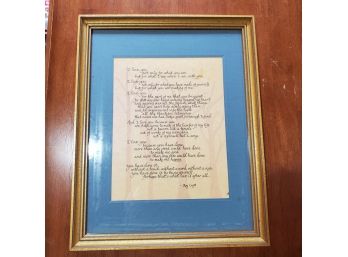 ' I Love You...' Framed Poem By Roy Croft