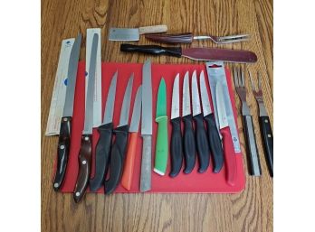 Kitchen Knife & Fork Lot: Victorinox, Forschner, A 1968 Southport, Conn Fork