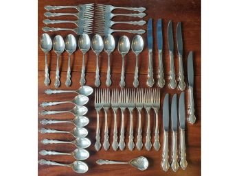 Vintage Sterling Silverware Oneida Dover Pattern Service For 8 - Over 42 Ozt Plus 8 Knives