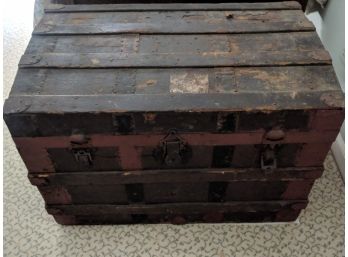 Antique Wooden Travellers Chest