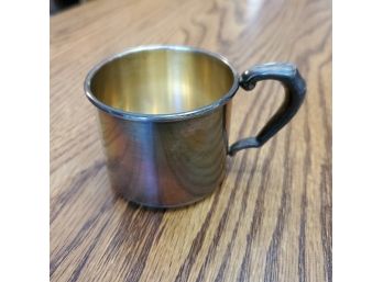 Vintage Sterling Silver Child's Cup With Handle & A Monogram