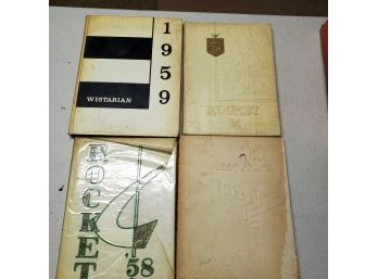 Nine Vintage High School / College Yearbooks 1954 - 1959