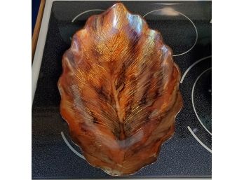 Stunning Colors Of Fall Foliage Leaves Glass Serving Bowl