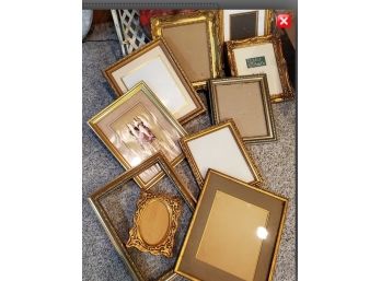 Lot Of Ten Gold Gilt / Painted Photo Frames