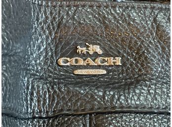 Black Leather Coach Pocket Book Purse Handbag Plus Wallet