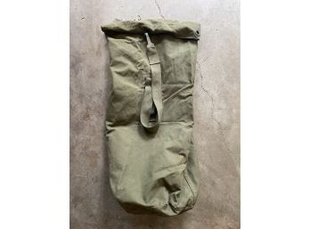 Vintage Army Green Issued Duffle Bag