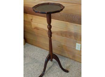 Lightweight Wooden Stand Table With Black Leather Top