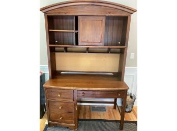 Young America Wooden Desk W Upper Hutch 2 Of 2