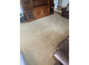 10 X 13 Light Brown Bound Carpet And Rug Pad