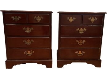 Drexel Heritage Cherry Nightstands - A Pair