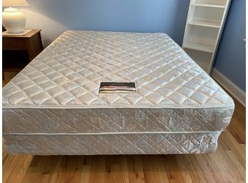 Simmons Beautyrest Gibraltar Pocketed Coil Mattress, Box Spring & Metal Bed Frame- Queen