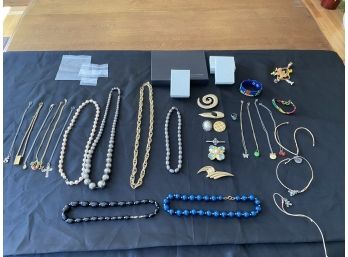 Collection Of Costume Jewelry Including Mexican Silver, M. Jent, Nolan Miller And More