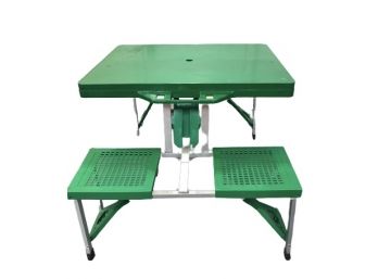 Folding Camping Table W Built In Seating 1 Of 2