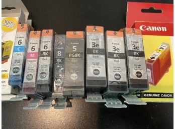 Collection Of Canon Printer Ink Cartridges