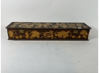 LARGE PYRO ART 1909 WOOD BOX 20' X 5' X 5'