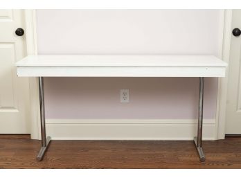 White Modernist Console Table