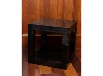 Black Lacquer Accent Table