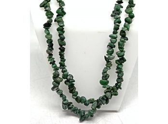 African Jade Chip Necklace