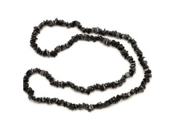 Black Tourmaline Crystal Chip Necklace