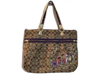 Coach Purple Poppy Handbag