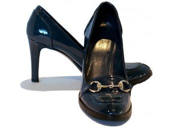 Gucci Blue Patent Leather Pumps (Retail Over $1000)