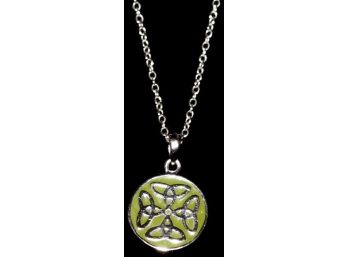 Irish Trinity Knot Platinum Chain Necklace
