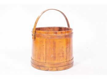 Antique Wooden Drawing Pail