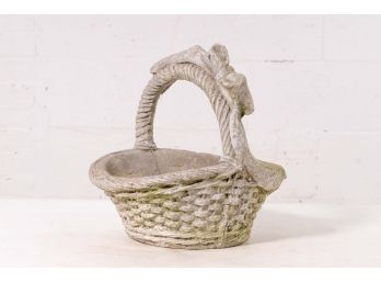 Concrete Basket Form Garden Planter