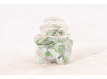 Jar Filled With Sea Glass