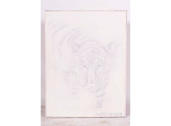 Josephson White Tiger Painting