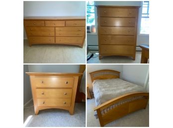 Queen Bedroom Set With Two Dressers And A Night Stand