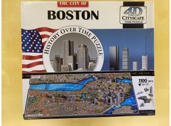 4D Cityscape Puzzle Of Boston