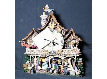 The Boyds Bears Beary Lodge Clock By The Danbury Mint