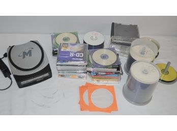 Memorex DVD Writer, Collection Of Various Blank CD's With CD Holders, , Etc